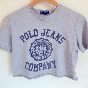 RARE polo jeans old fashion crop top